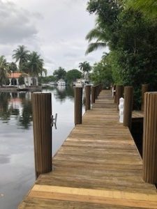 Dock For Rent At 65’ dock on the New River, Downtown Ft Lauderdale FL., Power & Water